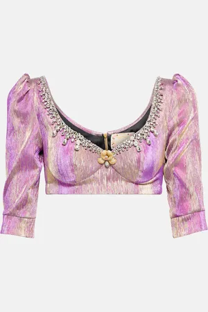 Miss Sohee Embellished crop top