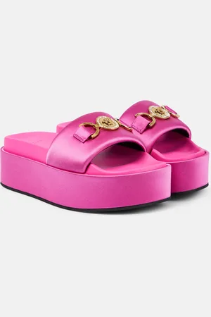 VERSACE Medusa Biggie satin platform sandals