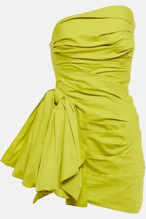 Oscar de la Renta Strapless cotton minidress