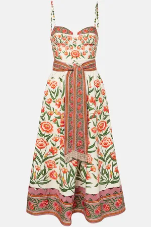 Farm Rio Printed cotton midi dress