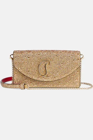 Christian Louboutin Loubi54 Small embellished leather clutch