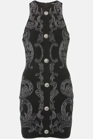 Balmain Paisley jacquard LurexÂ® minidress