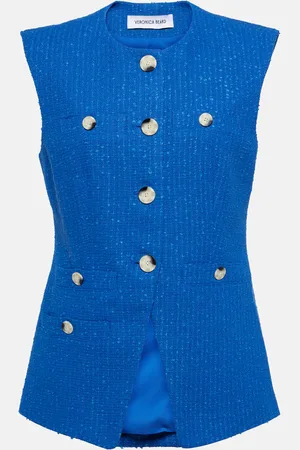 VERONICA BEARD Tamara cotton-blend tweed vest