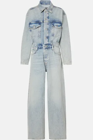 7 for all Mankind Wide-leg denim jumpsuit