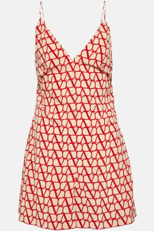 VALENTINO Toile Iconographe silk playsuit
