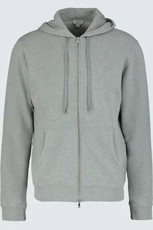 Sunspel Cotton-jersey hooded sweatshirt