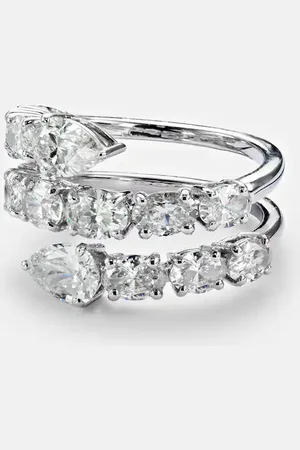Kamyen 18kt white gold ring with diamonds