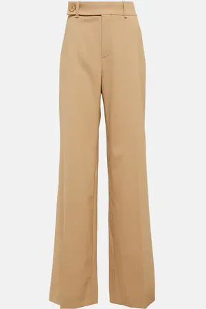 Chloé Mid-rise straight wool-blend pants