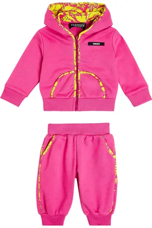 VERSACE Baby Barocco cotton jersey hoodie and sweatpants set