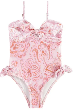 ZIMMERMANN Ottie bow-detail paisley swimsuit