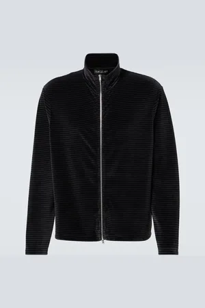 OUR LEGACY Shrunken striped cotton-blend track jacket