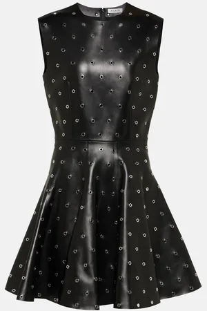 Alaïa Studded A-line leather minidress