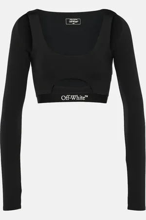 OFF-WHITE Logo cutout cropped top