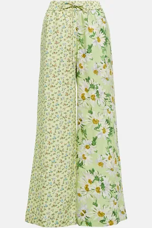 ALÉMAIS Floral wide-leg linen pants