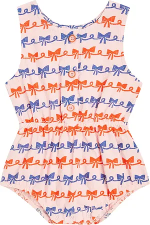 Bobo Choses Baby Ribbon Bow cotton playsuit