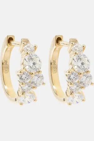 Sydney Evan Huggie 14kt earrings with diamonds