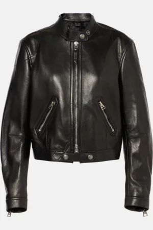 Tom Ford Cropped leather biker jacket