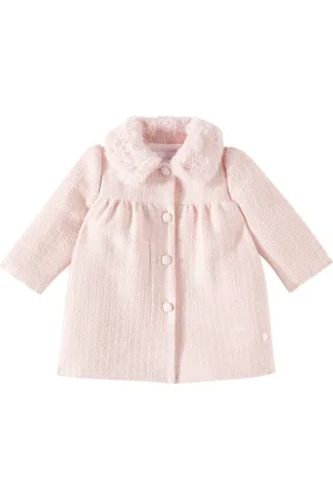 PATACHOU Baby faux fur-trimmed coat