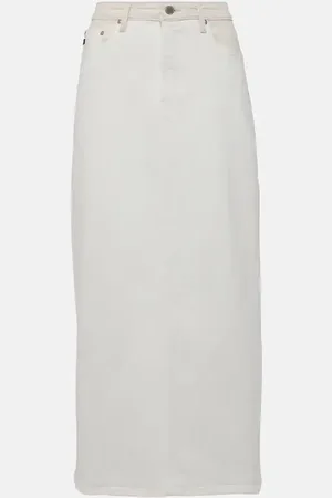 AG Jeans Denim midi skirt