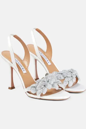 Aquazzura Galactic Flower 95 embellished sandals