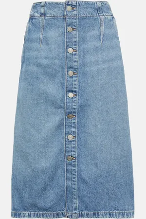 Ralph Lauren A-line denim midi skirt