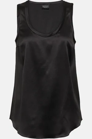 Brunello Cucinelli Silk-blend tank top