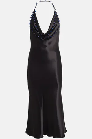 Bottega Veneta Beaded satin midi dress