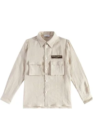 Dolce & Gabbana Logo linen shirt