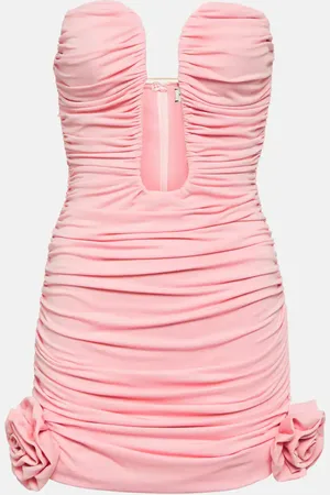 MAGDA BUTRYM Floral-appliquÃ© ruched minidress