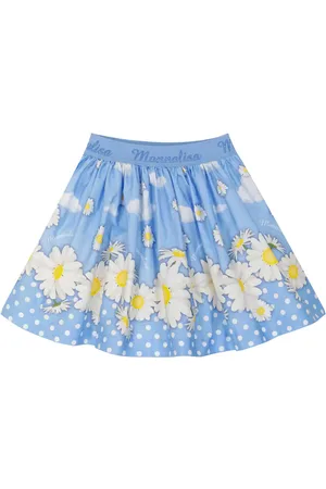 MONNALISA Daisy polka-dot cotton skirt