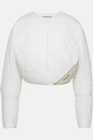 Prada Cropped cotton down jacket