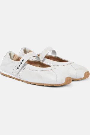 Miu Miu Leather Mary Jane flats