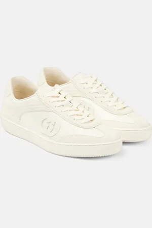 Gucci G74 suede-trimmed sneakers