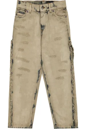 Dolce & Gabbana Distressed straight-leg jeans