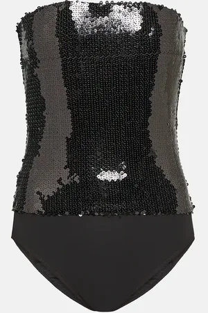 ALEXANDRE VAUTHIER Sequined strapless bodysuit