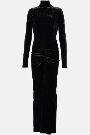 Alaïa Ruched velvet midi dress