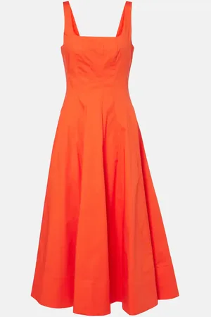 Staud Wells cotton poplin midi dress