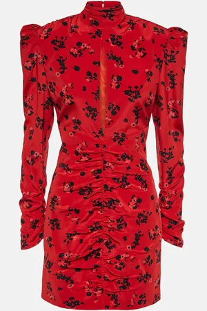 Alessandra Rich Floral silk minidress