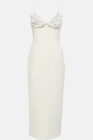 DAVID KOMA Embellished cady midi dress