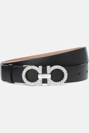 Salvatore Ferragamo Gancini embellished leather belt