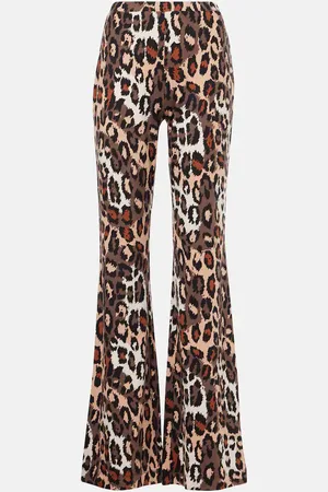 Diane von Furstenberg Brooklyn leopard-print flared pants