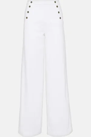 Frame High-rise wide-leg pants