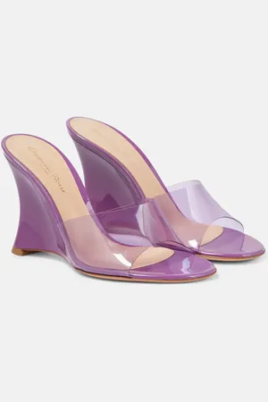 Gianvito Rossi Futura 95 PVC wedge mules