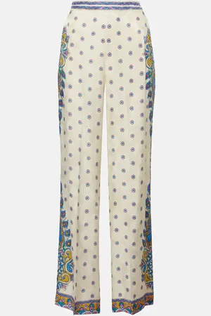 Etro Printed high-rise straight pants