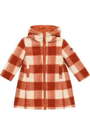 Il gufo Checked hooded parka
