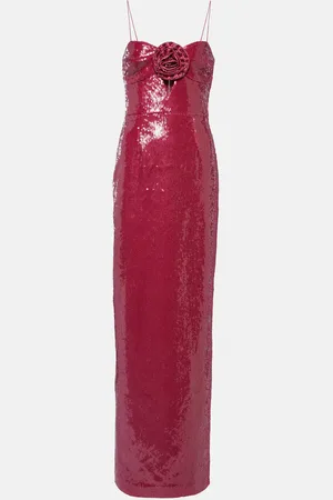 Rebecca Vallance Courtney sequined floral-appliquÃ© gown