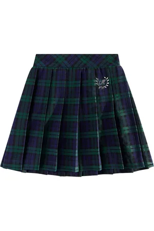 MONNALISA Checked pleated skirt