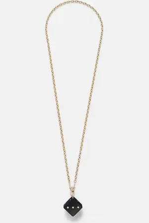 Marie Lichtenberg Dado Jumbo 18kt and wood pendant necklace with diamonds