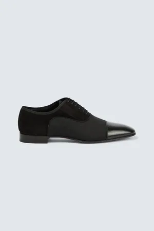 Christian Louboutin Greggo leather-trimmed Oxford shoes