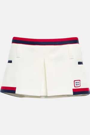 Miu Miu Low-rise jersey miniskirt
